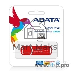 Флешка USB R/W ADATA Flash Drive 32Gb UV150 AUV150-32G-RRD USB3.0, Red