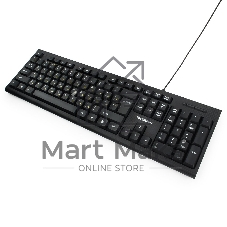 Клавиатура проводная Гарнизон GK-120, USB, черный, поверхность- карбон