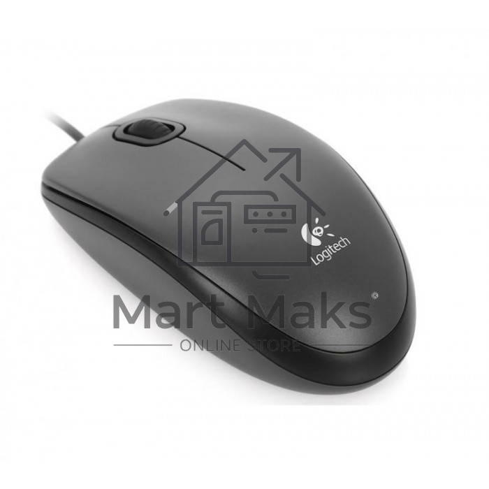 Мышь проводная Logitech M100/100R DARK/GREY (темно-серая/черная), 1000 dpi, USB, кнопки - 3