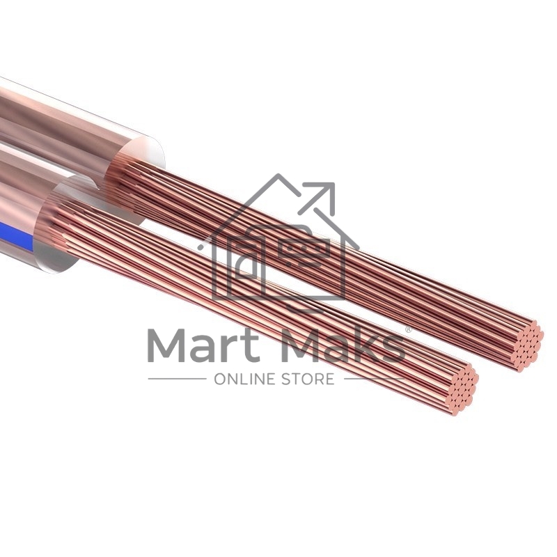 Кабель акустический Rexant 2х1,50 мм², прозрачный BLUELINE, мини-бухта 10 м 01-6206-3-10