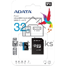 Флеш карта microSD 32Gb ADATA microSDHC Class 10 UHS-I A1 100/20 MB/s (SD адаптер)