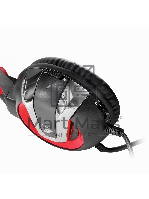 Гарнитура игровая Crown CMGH-3000 черный/красный