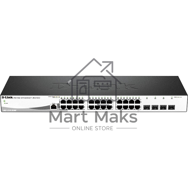 Коммутатор D-Link Gigabit Smart Switch with 24 10/100/1000Base-T ports and 4 Gigabit MiniGBIC (SFP) ports