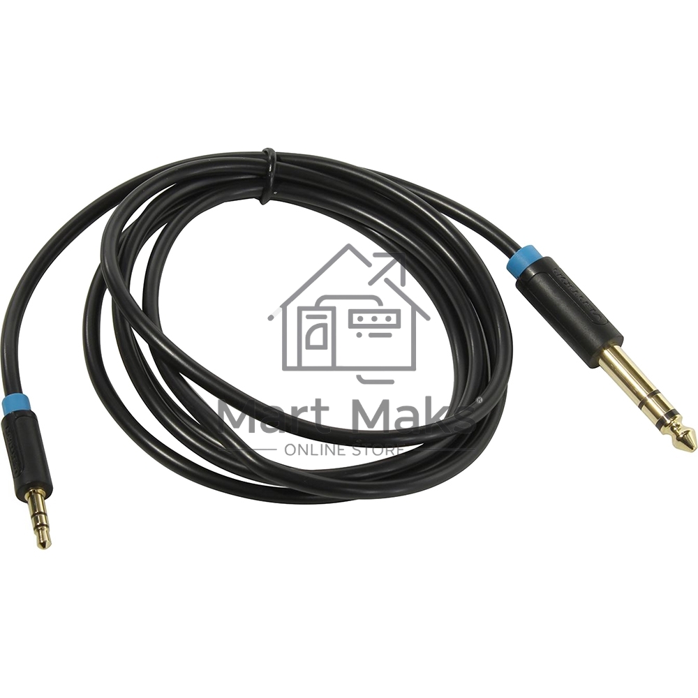 Кабель Vention аудио Jack 6,5 mm M/ 3,5 M - 1,5м BABBG