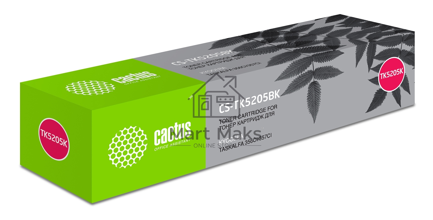 Картридж лазерный Cactus CS-TK5205BK черный (18000стр.) для Kyocera Ecosys 356ci