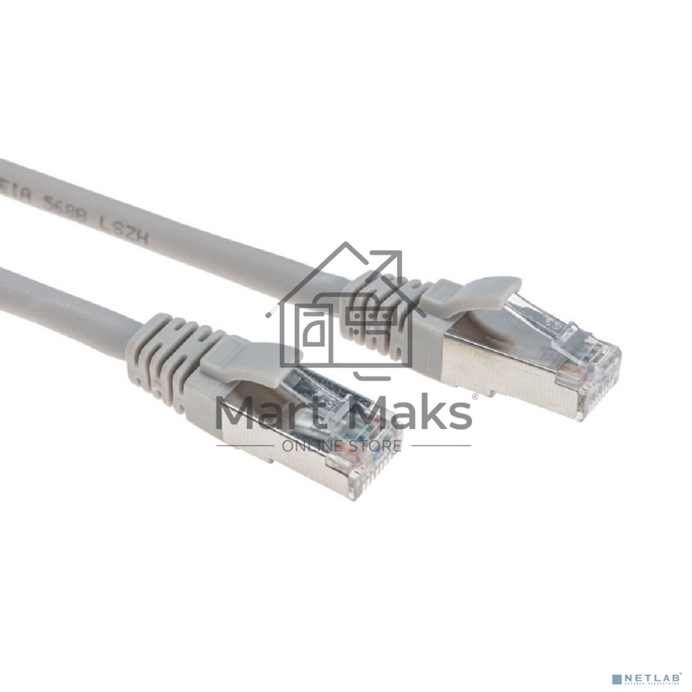 Патч-корд F/UTP Rexant cat.6, RJ45-RJ45, экранированный, 26AWG, LSZH, серый, 0.3 м