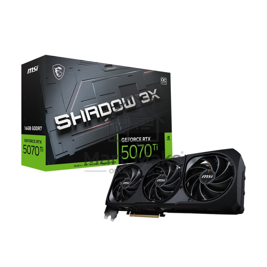 Видеокарта MSI PCIE16 RTX5070TI 16GB RTX 5070 Ti 16G SHADOW 3X OC