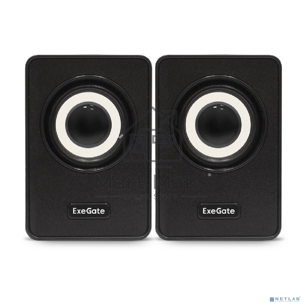 Акустическая система 2.0 ExeGate EX287054RUS Disco 120 (питание USB, 2х3Вт (6Вт RMS), 100-20000Гц, черный)