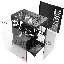Компьютерный корпус Bloody BD-CC103 черный без БП mATX 7x120мм 1xUSB 2.0 1xUSB 3.0 audio bott PSU