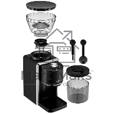 Кофемолка Kitfort КТ-787 200Вт сист.помол.:жернова вместим.:250гр черный/серебристый