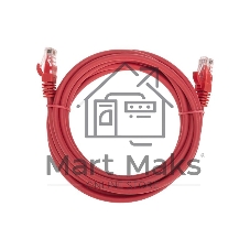 Патч-корд U/UTP Rexant cat.6, RJ45-RJ45, неэкранированный, 26AWG, LSZH, красный, 3 м