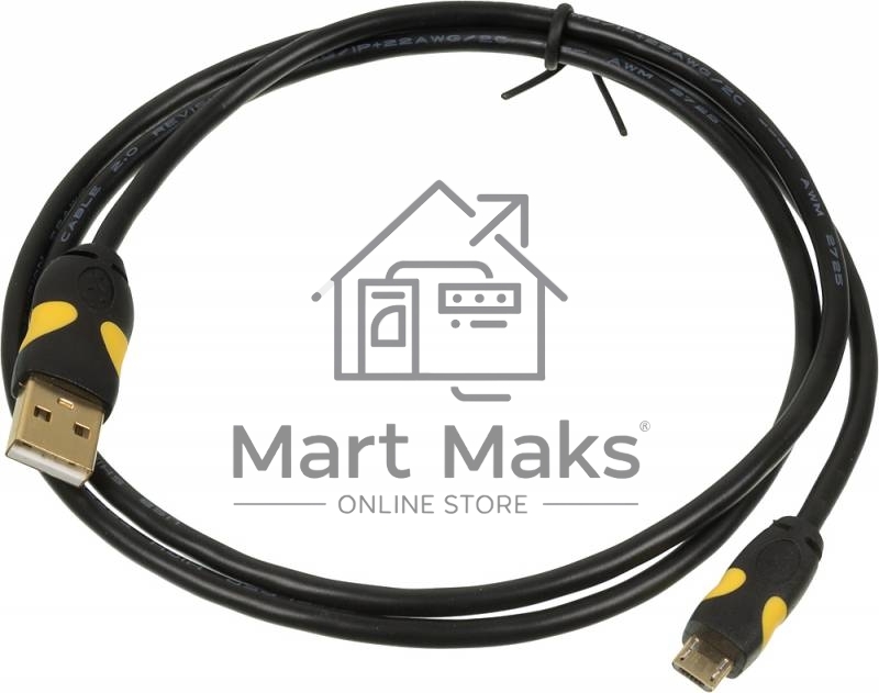 Кабель USB2.0 2A Smooth Connector USB A (m)/micro USB B (m) 1м Позолоченные контакты