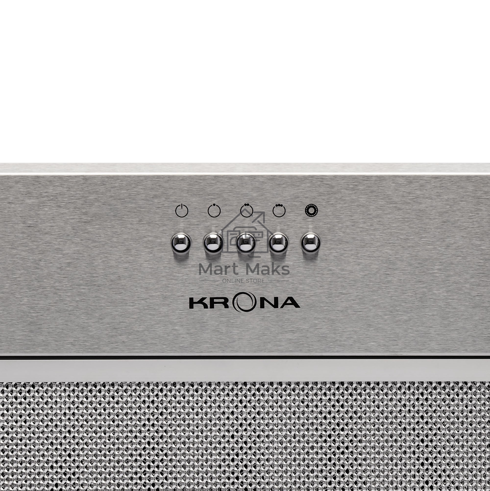 Вытяжка встраиваемая KRONA Ameli 600 inox PB нержавеющая сталь, 60 см, 633 куб. м/ч, 50 дБ