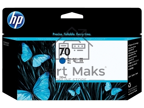 Картридж струйный HP №70 C9458A голубой для HP DJ Z2100/Z3100 (130мл)