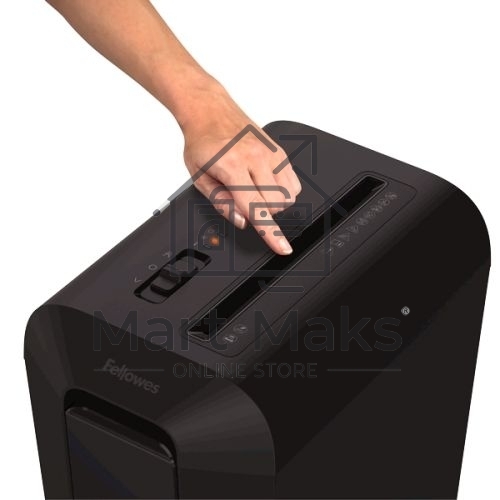 Шредер Fellowes PowerShred LX65 черный (секр.P-4)/перекрестный/10лист./22лтр./скрепки/скобы/пл.карты