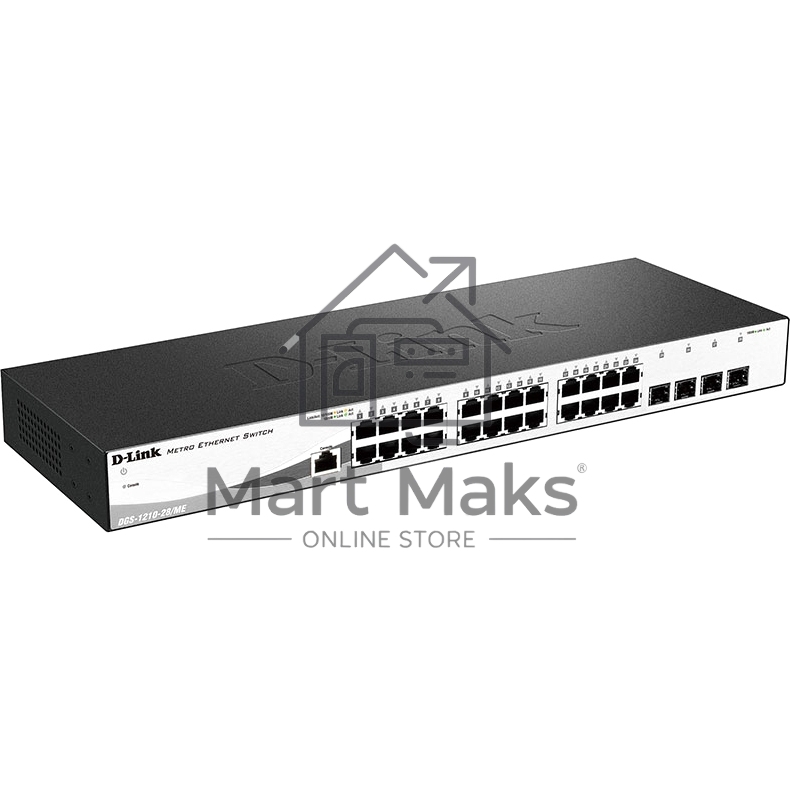 Коммутатор D-Link Gigabit Smart Switch with 24 10/100/1000Base-T ports and 4 Gigabit MiniGBIC (SFP) ports