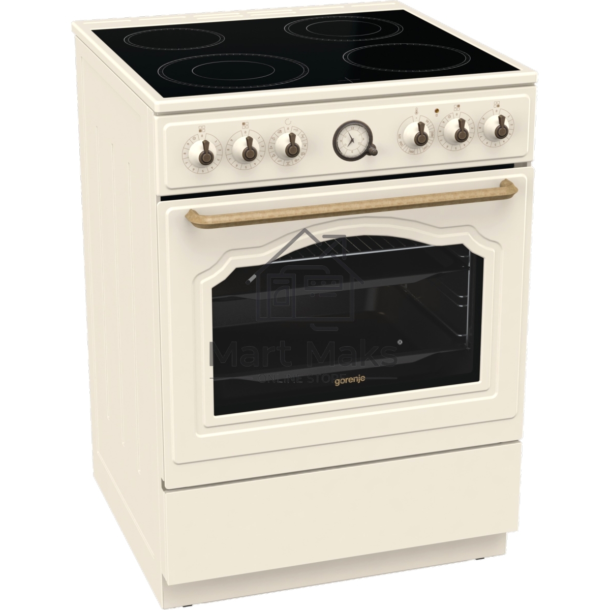Плита электрическая Gorenje GECS6B70CLI белый, конфорок 4 электрических, духовка 71 л, 60 см x 85 см x 60 см