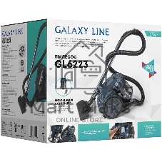 Пылесос Galaxy Line GL6223 серо-синий/черный, 500/1900 Вт, уборка сухая, пылесборник контейнер 3 л