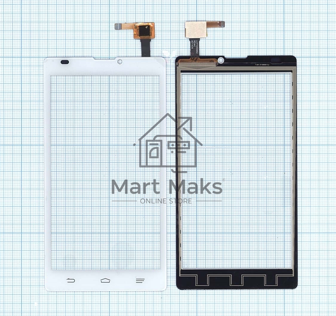Сенсорное стекло (тачскрин) для ZTE Blade L2, белое