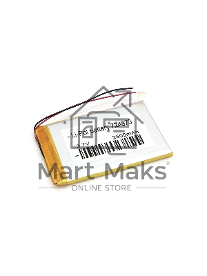 Аккумулятор Li-Pol (батарея) 7.2*43*73мм 2pin 3.7V/2500mAh