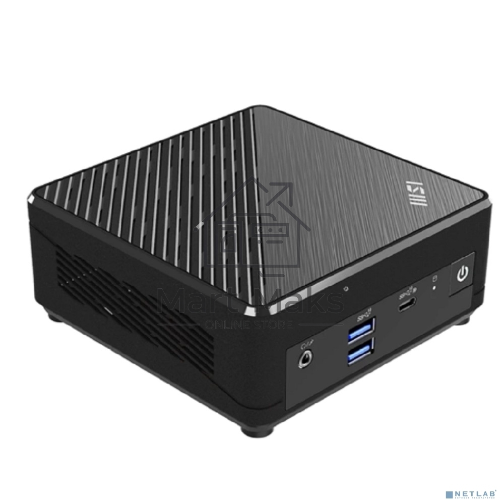 Неттоп MSI Cubi N ADL-037XRU slim N-series N100 (0.8) 8Gb SSD256Gb UHDG noOS 2xGbitEth WiFi BT 65W черный (9S6-B0A911-200)