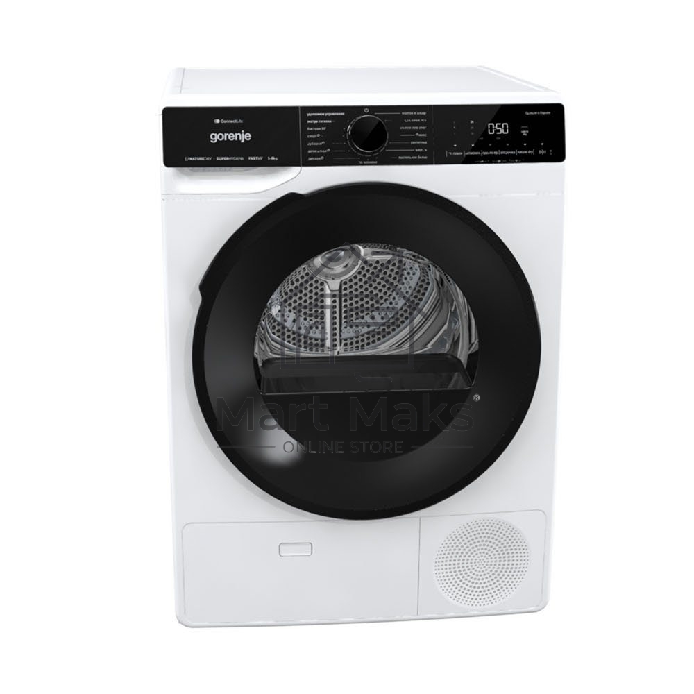 Сушильная машина Gorenje DPNA82WIFI/C белый, 8 кг, сушка - конденсационная, программ - 15, 60 x 85 x 65.3 см