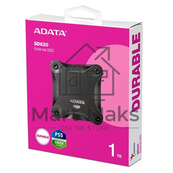 Внешний накопитель SSD 1TB A-DATA SD620, External, USB 3.2, [R/W -550/500 MB/s] черный