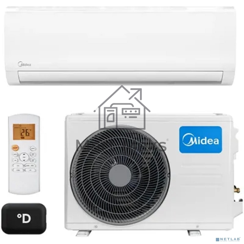 Сплит-система Midea Favorite MSFRW-12HRN8-I до 35м2, 12000BTU, с голосовым помощником, (комплект из 2-х коробок)