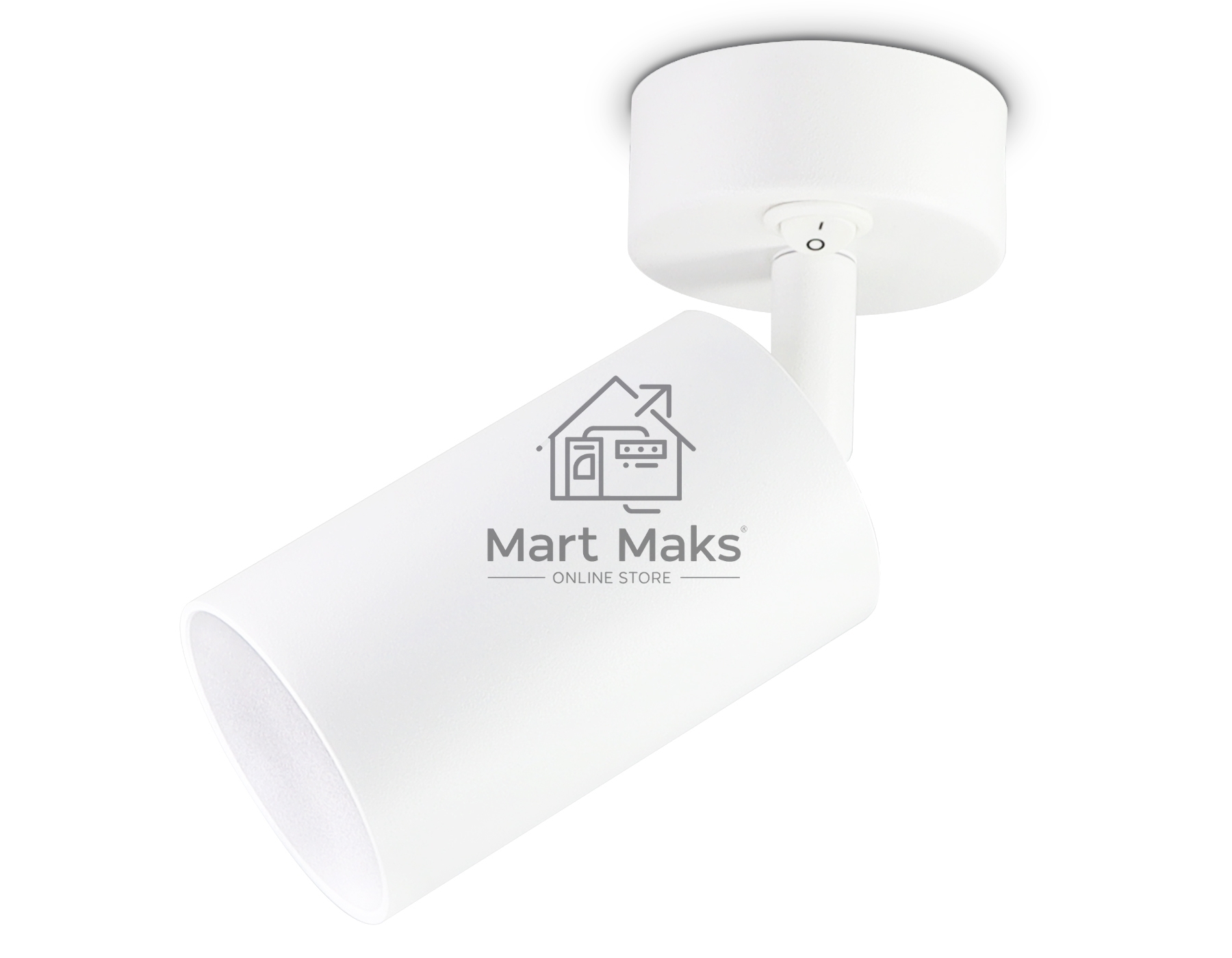 Накладной спот с выключателем Ambrella light TA126 WH белый GU10 max 12W D70*164*D55