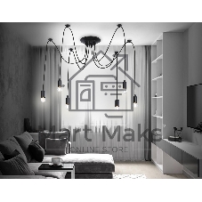 Светильник Ambrella light TR8178/6 BK черный E27 max 40W D630*910