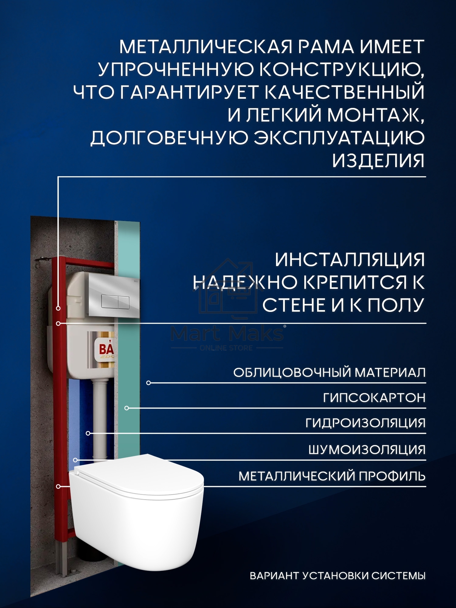 Инсталляция с унитазом комплект BAU NEO 6 в 1: унитаз подвесной безободковый торнадо Bau Hotel 53х36, быстросъемное сиденье микролифт, кнопка смыва BAU Hotel, хром
