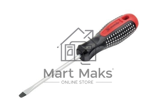Отвертка MATRIX 11423fusion sl6.0х100мм crv 3х компонентная рукоятка ''anti slip''