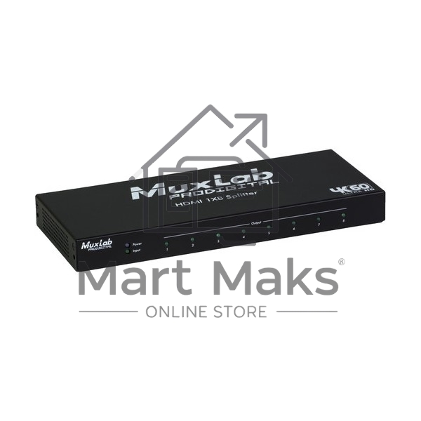 Сплиттер MuxLab 1х8 HDMI, 4K/60