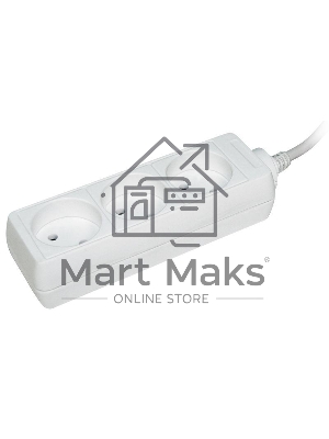 Удлинитель 3х1.5м без заземл. 10А IP20 У3 2P ИЭК WYP10-06-03-01-N