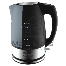 Чайник электрический Scarlett SC-1020 2.2 л, 2200 Вт, черный (корпус: пластик)