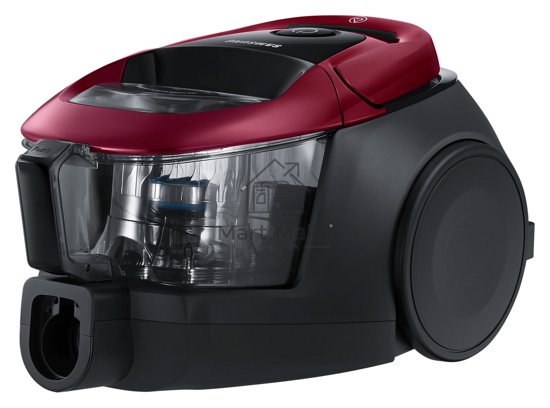 Пылесос Samsung VC18M31A0HP бордовый/черный, 380/1800 Вт, уборка сухая, пылесборник контейнер 2 л