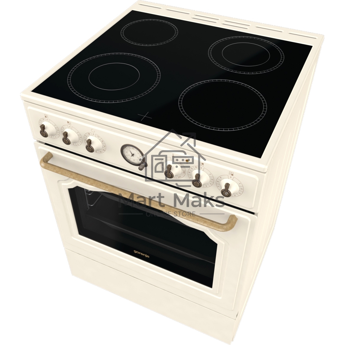 Плита электрическая Gorenje GECS6B70CLI белый, конфорок 4 электрических, духовка 71 л, 60 см x 85 см x 60 см
