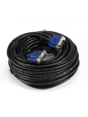 Кабель VGA Pro ExeGate EX-CC-PVGA-15M15M-30.0 (15M/15M, 30м, 2 фильтра, позолоченные контакты, экран)