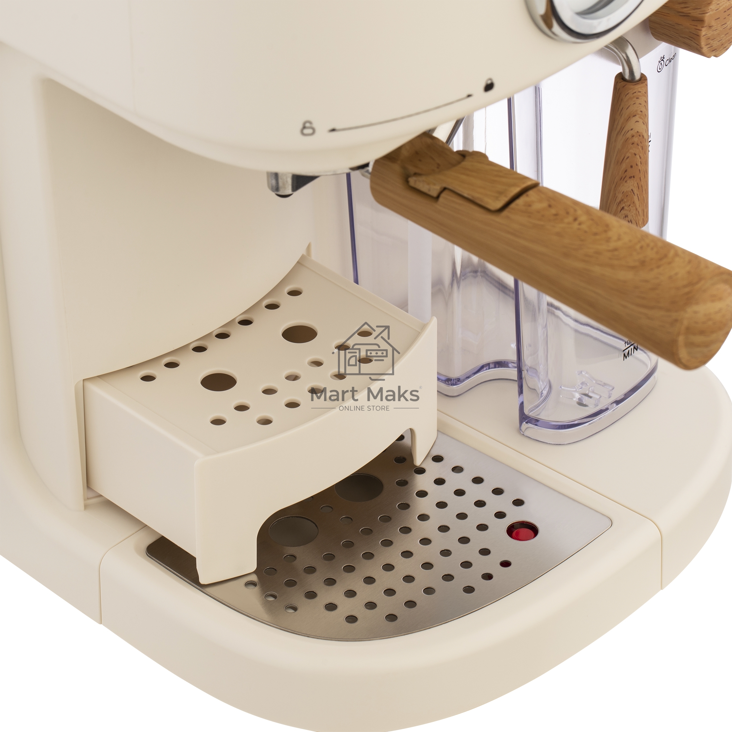 Кофеварка рожковая Maunfeld MF-737BG PRO бежевый, исп. кофе - молотый, 1.5 л, 1250 Вт, 15 Бар.