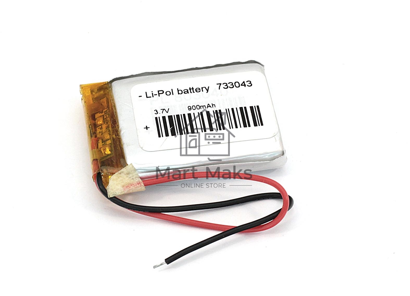 Аккумулятор Li-Pol (батарея) 7.3x30x43мм 2pin 3.7V/900mAh