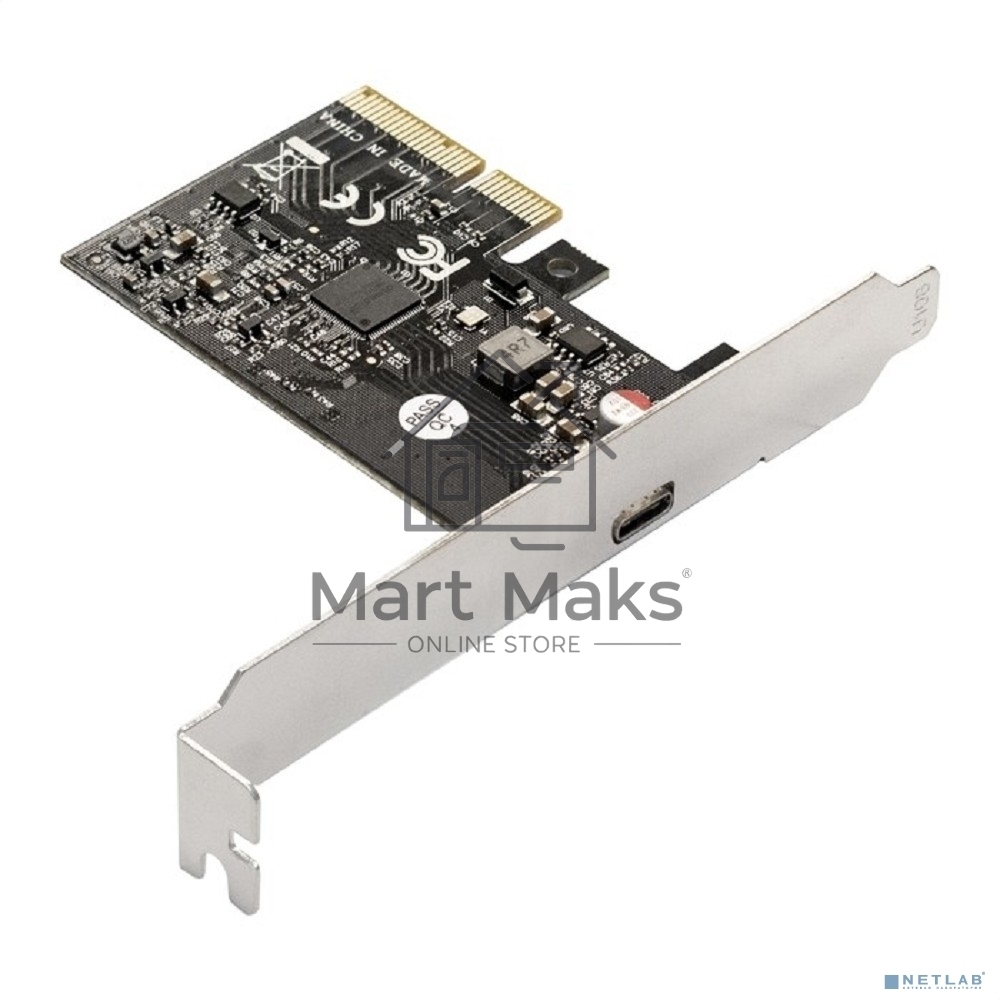 Контроллер ExeGate EXE-321 EX293839RUS (PCI-E x4 v3.0, 20Gbps (USB3.2 GEN2x2) Type-C ext., ASMedia Chipset ASM3242)