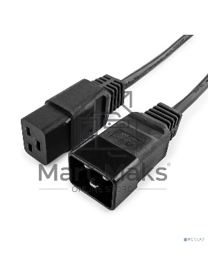 Кабель питания для UPC Gembird/Cablexpert, 1.5м, С19 - C20, 16А, черный, с заземлением(PC-189-C19)