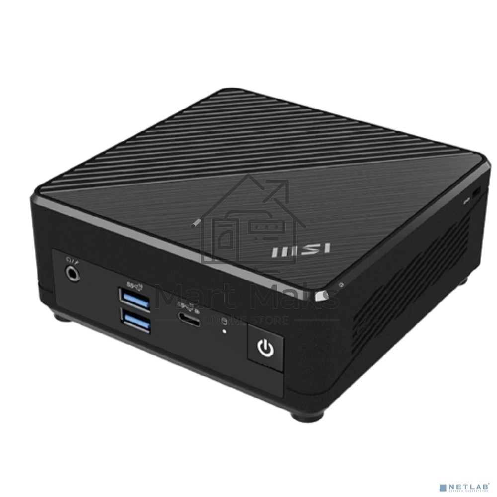 Неттоп MSI Cubi N ADL-037XRU slim N-series N100 (0.8) 8Gb SSD256Gb UHDG noOS 2xGbitEth WiFi BT 65W черный (9S6-B0A911-200)
