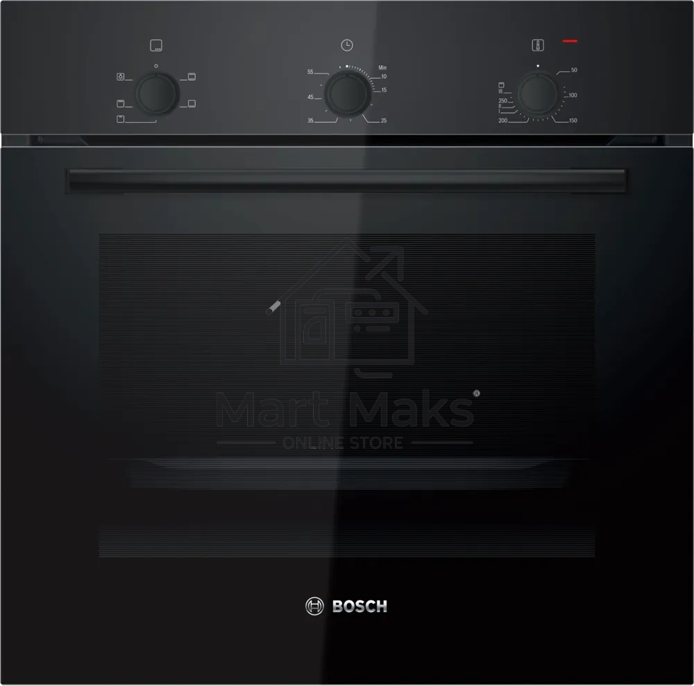 Духовой шкаф Bosch HBF011BA1T Serie 2, черный, класс энергоэффективности А, 4 режима,71 литр, сделано в Турции