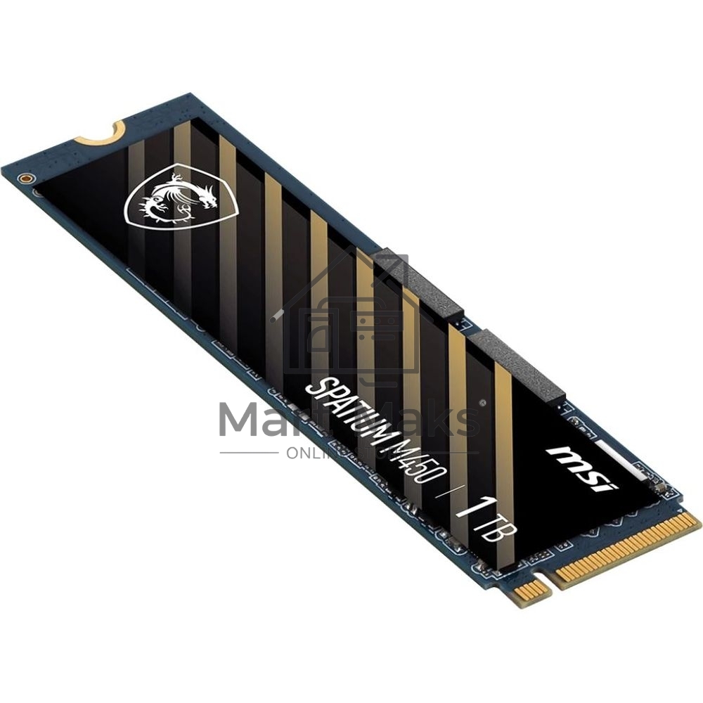 Накопитель SSD MSI SPATIUM M450, 1Tb, PCIe 4.0 x4, M.2 2280, NVMe, R/W 3400/2400