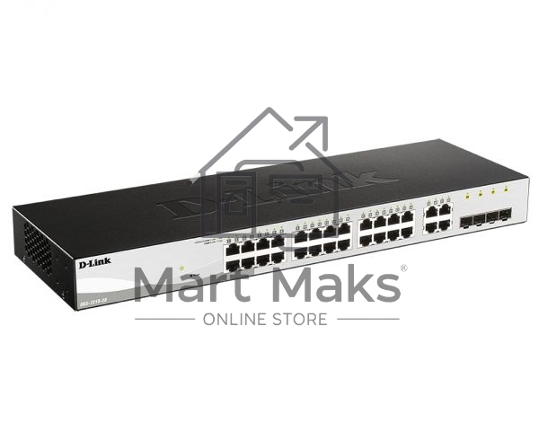 Управляемый L2 коммутатор D-Link DGS-1210-28/FL2A с 24 портами 10/100/1000Base-T и 4 комбо-портами 100/1000Base-T/SFP