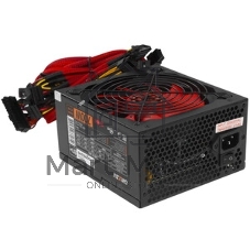 Блок питания Ginzzu PC700 14CM(Red) 80 PLUS black,APFC,24+4p,2 PCI-E(6+2), 7*SATA, 4*IDE,оплетка, кабель питания,цветная коробка