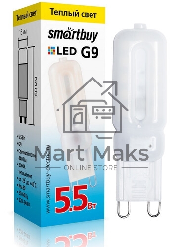 Светодиодная (LED) Лампа Smartbuy-G9-2W/3000/G9