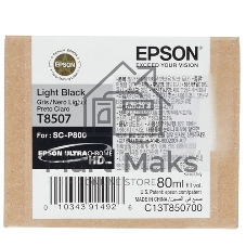 Картридж струйный Epson T8507 серый (80 мл) для SureColor SC-P800