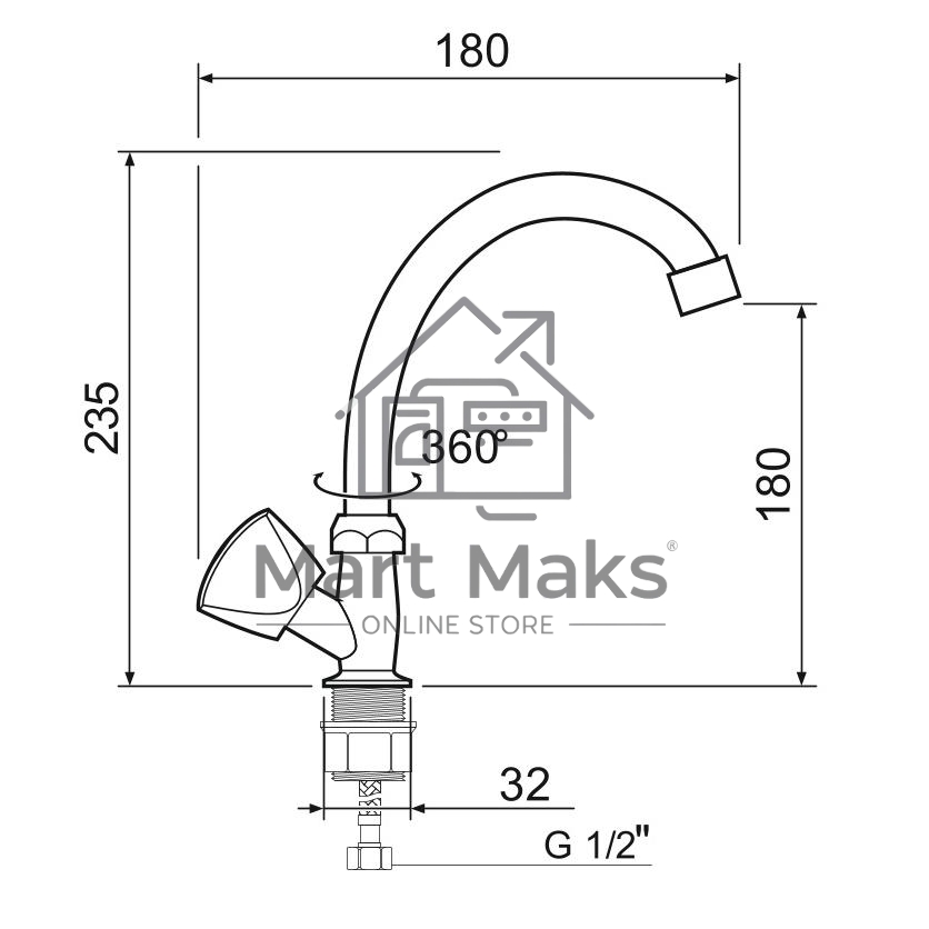 SL119-270F Смеситель для кухни
